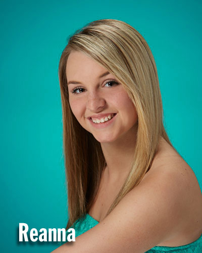 Studio One senior portrait of girl in green