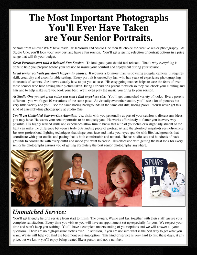 Senior pictures information