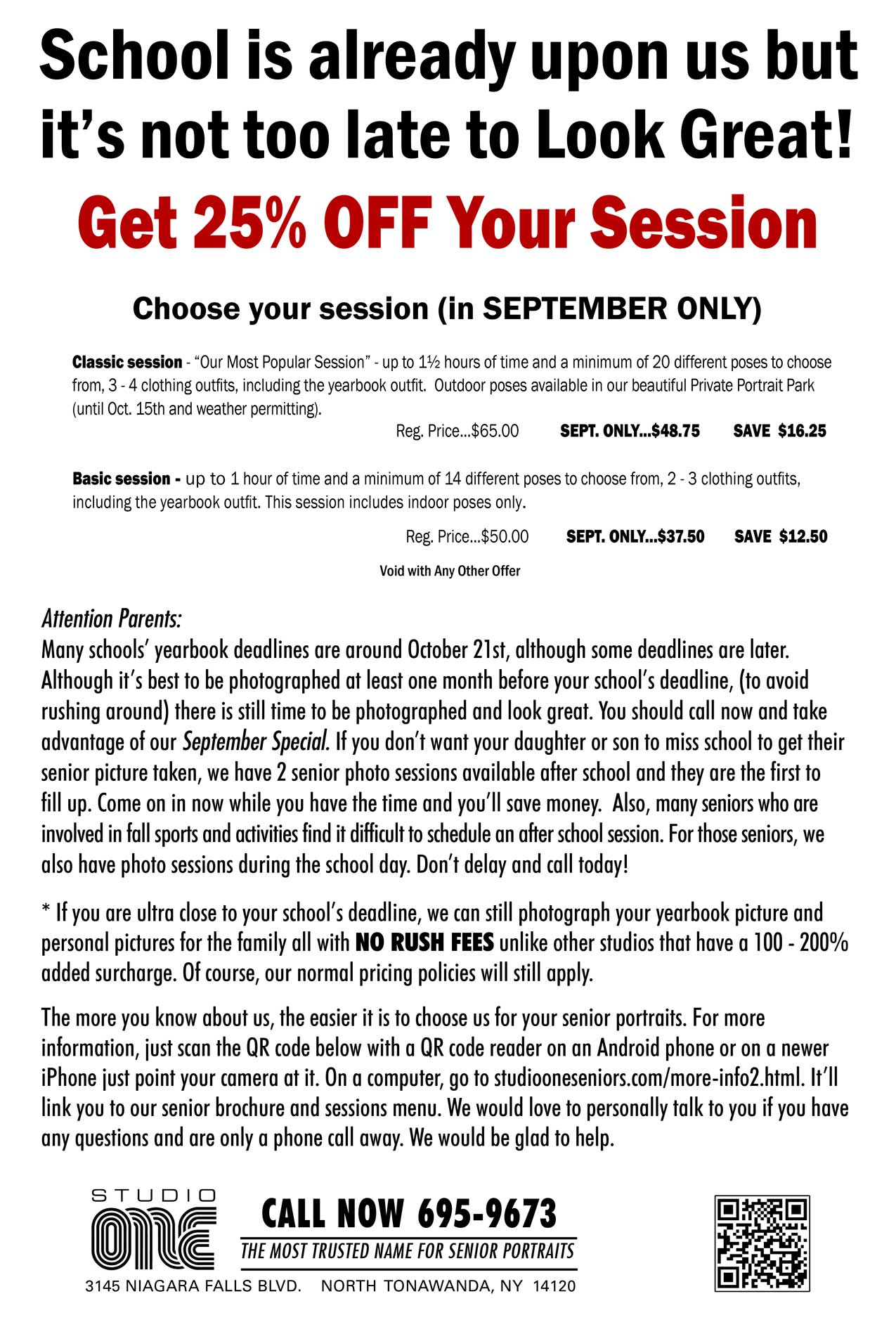 Studio One's September sale